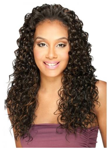 Best Capless Long Deep Curl Human Hair Half Wig