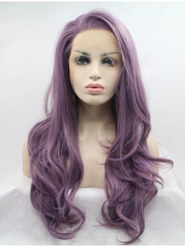 Perfect Layered Long Wavy Colorful Synthetic Lace Front Wigs