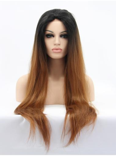 30 Inches Discount Long Straigh Colorful Lace Front Wig