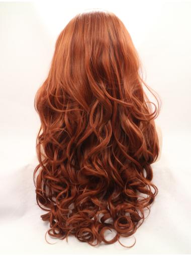 Auburn Long 22 Inches Colorful Lace Front Synthetic Wigs