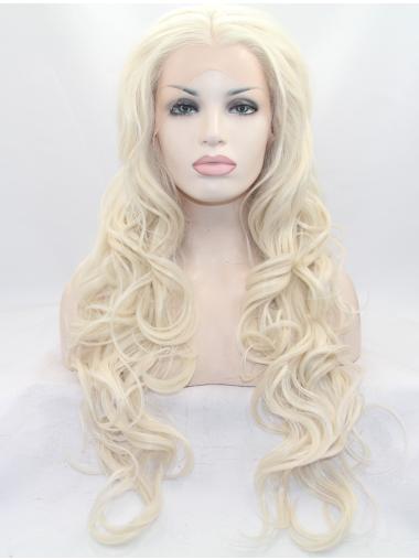 Designed 25 Inches Colorful Curly Lace Front Wigs