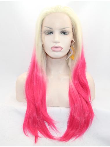 Online Straight Layered Lace Front Colorful Wigs