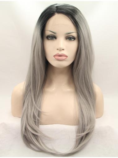 Straight Layered Colorful Natural Hairline Lace Front Wigs