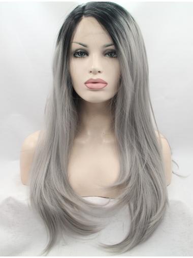 Trendy Straight Layered Colorful Synthetic Wigs Lace Front