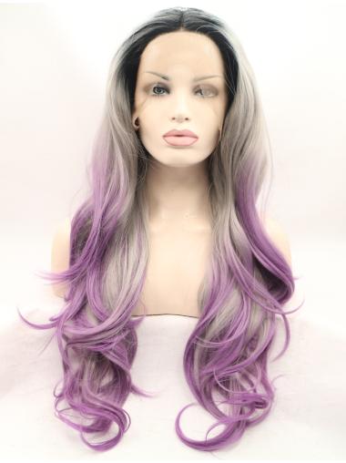 Fashionable Curly Colorful Synthetic Lace Front Wigs