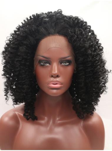 Designed Shoulder Length Lace Front Wigs For Black Hair