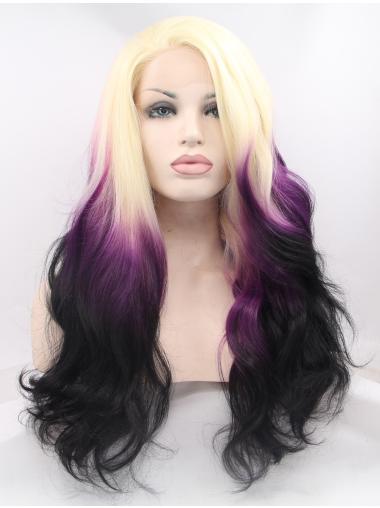 High Quality 26 Inches Colorful Lace Front Curly Wigs