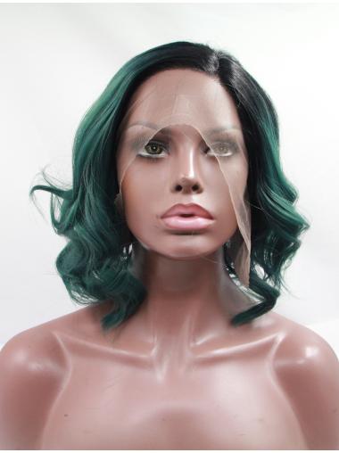 Curly Chin Length 11 Inches Sleek Google Lace Front Wigs