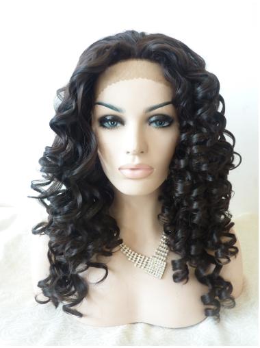 Without Bangs Curly Trendy Lace Front Wigs Hairstyles