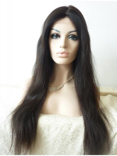 Without Bangs Straight Soft Lace Front Wigs Styles