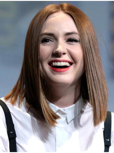 13" Straight Brown Without Bangs Cheap Karen Gillan Wigs