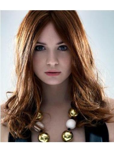 15" Wavy Brown Layered Sleek Karen Gillan Wigs