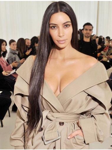 Lace Front Without Bangs 24 Inches Affordable Kim Kardashian Style