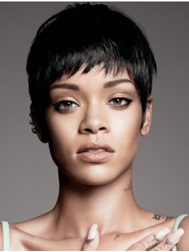Black Boycuts Cropped High Quality Rihanna Wigs That Celebrity Use