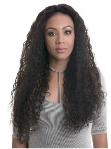 20 Inches Black Lace Front Curly Synthetic Wigs Without Bangs