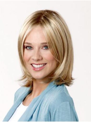 11 Inches Synthetic Shoulder Length Wigs Straight Medium