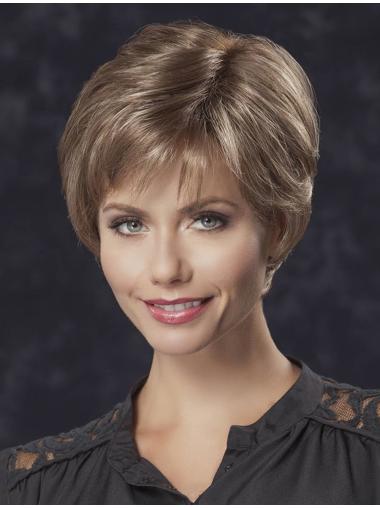 Layered Straight 6 Inches Durable Lace Front Wigs Cheap Blonde