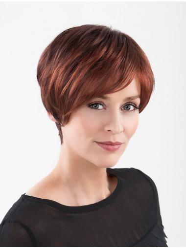 Red Straight Synthetic Modern Lace Front Wig Sale