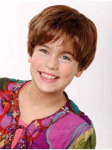 100% Hand-Tied Auburn Boycuts Modern Wig Human Hair Short