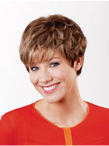 Copper Capless Fashionable Short Wigs