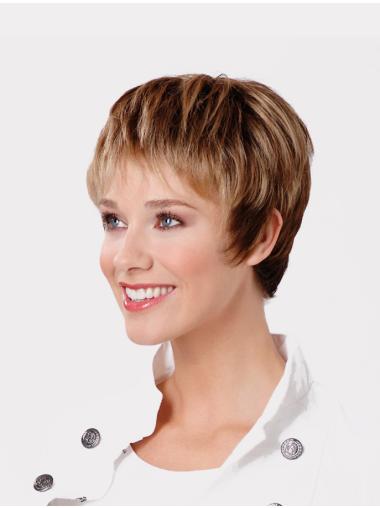Straight 8 Inches Sleek Short Wig Hairstyles For Over 50