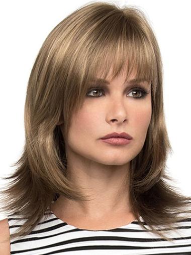 Shoulder Length Perfect Wonderful Wavy Synthetic Monofilament Wigs