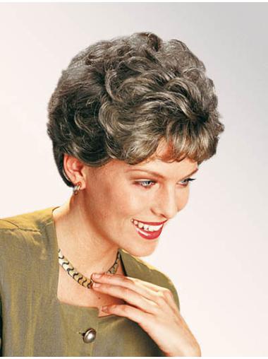 Classic Curly Synthetic Trendy Lacefront Wigs Short