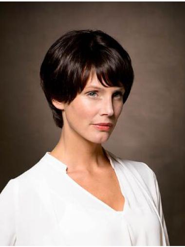 Straight 8" No-Fuss Short Remy Wigs