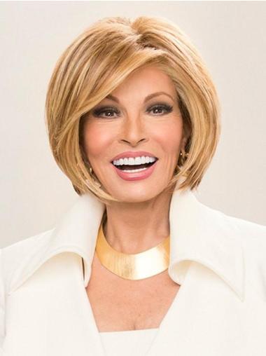 Chin Length Straight Monofilament Blonde Fabulous Synthetic 6" Bob Wigs