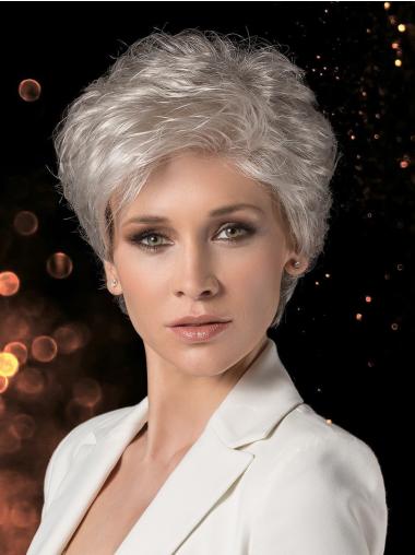 6" Short Straight 100% Hand-tied Blonde Boycuts Synthetic Wigs