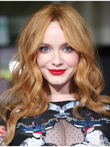 15" Shoulder Length Capless Layered Remy Human Hair Christina Hendricks Wigs