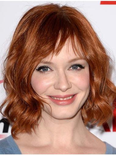 13" Chin Length Capless Layered Synthetic Christina Hendricks Wigs