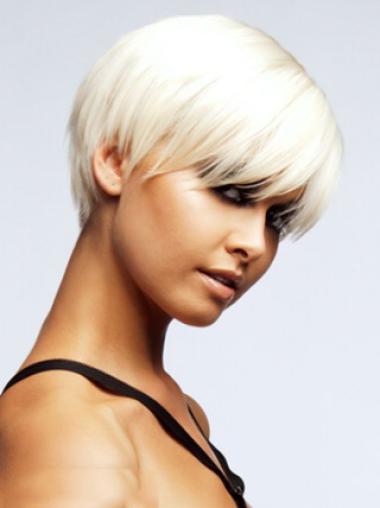 Natural 8 Inches Young Fashion Short Womens Boycut Hairstyles