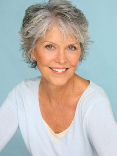 Flexibility Short Straight Capless Grey Hair Wig
