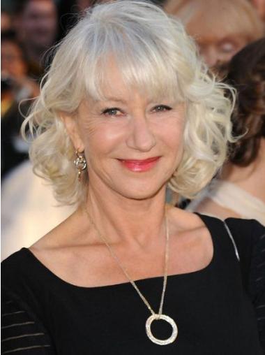 12 Inches Wavy Capless Chin Length Good Grey Wigs