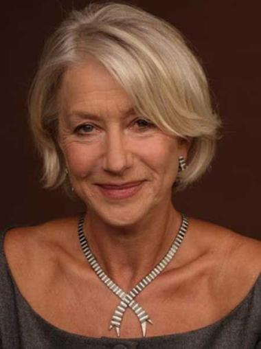 High Quality 10 Inches Straight Lace Front Gray Hair Wig