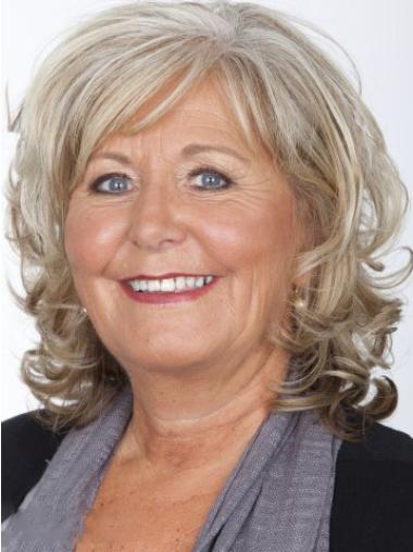 Fashion 12 Inches Lace Front Curly Grey Wig