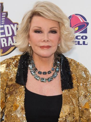 Blonde Wavy Chin Length Natural 100% Hand Tied Wigs