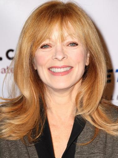 Exquisite 16 Inches Blonde Wavy 100% Hand-Tied Women'S Wigs For Elderly