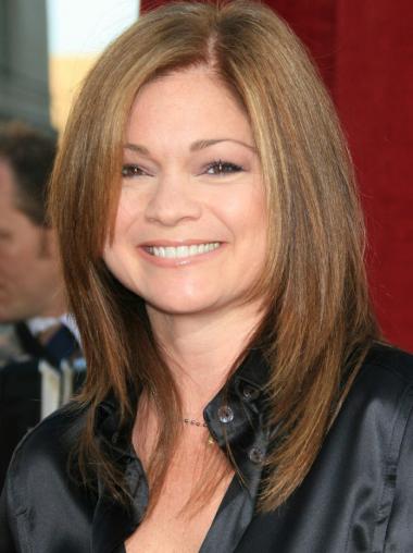 Straight Brown Layered Cheap Human Full Lace Wigs