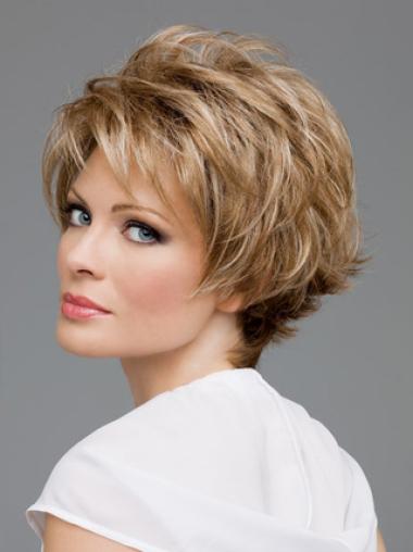 Brown Layered Wavy Flexibility Celebrity Lace Front Wigs Online