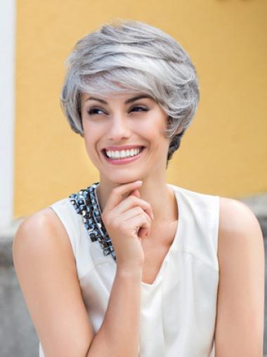 New Wavy Lace Front Short Grey Lace Front Wigs