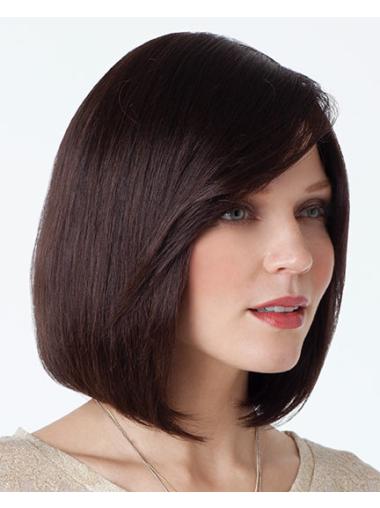 Auburn Straight Ideal Human Hair Wigs Capless