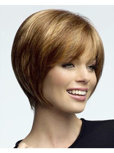 8 Inches Lace Front Chin Length Bobs Straight Nice Synthetic Wigs