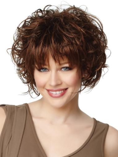 Soft 10 Inches Chin Length Capless Bob Curly Synthetic Wig