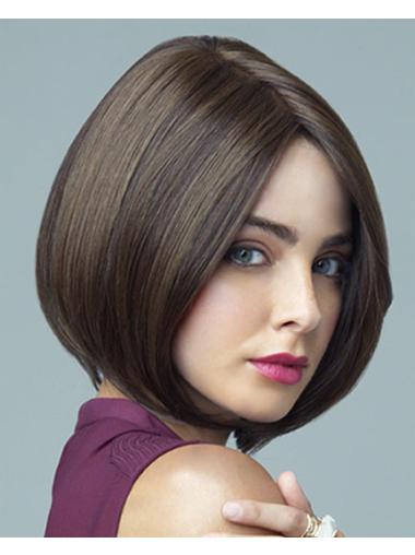 10 Inches Cheap Brown Straight Bob Lace Front Wigs