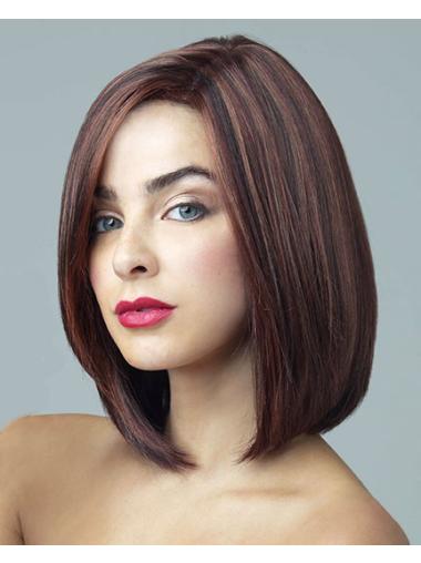12 Inches Flexibility Auburn Straight Bob Best Lace Front Wigs