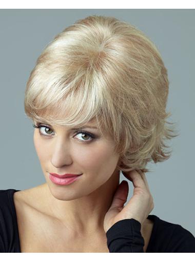 Popular Blonde Synthetic Lace Front Short Wigs