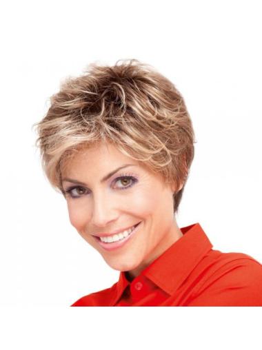 Natural Capless Blonde Very Short Wigs For Sale