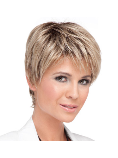 Sassy Capless Blonde Short Wig Cap Styles